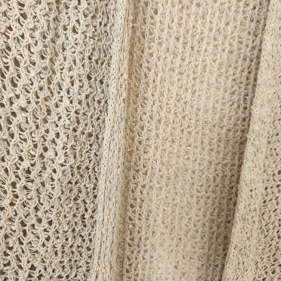 Crochet Open Knit Sleeveless Fringe Duster Cardigan Vest Summer Boho Hippie Cute - Picture 5 of 9